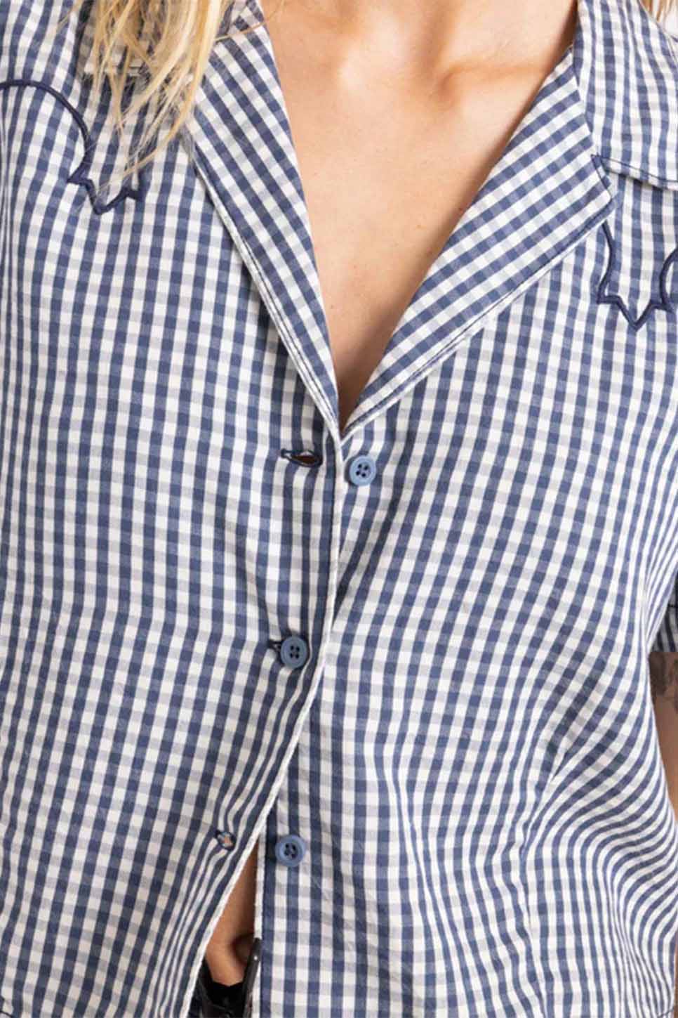 Roark - Camp Shirt - Indigo - Detail