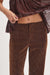 Free People - Glow Up Suede Pant - Shaved Chocolate - Detail