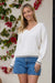 Stitches & Stripes - Nova V-Neck - Chalk Combo