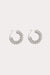 Petit Moments - Cord Hoop Earrings - Silver