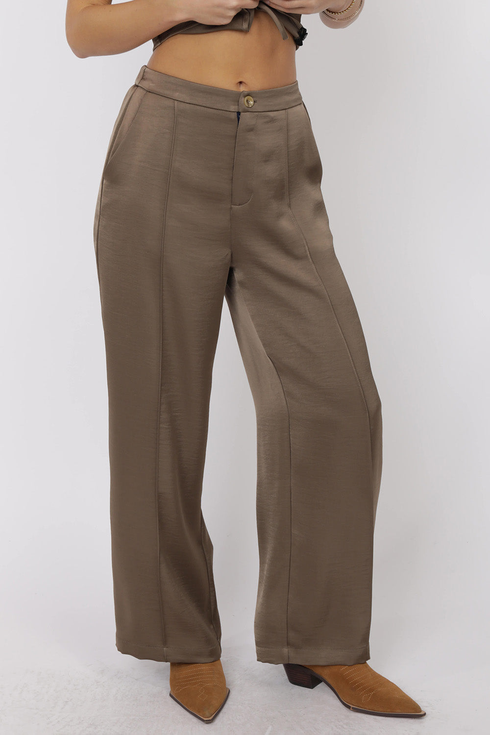 Sage the Label - ARIZONA SKY PANT - Taupe - Front