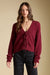 Saltwater Luxe Dovere Sweater in Merlot — Front view