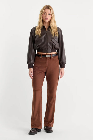 Good American - Better Than Suede Classic Bootcut Jeans - Cafe Clay - Front