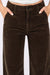 Letter to Juliet - Wide Leg Stretch Cord Trouser - Moss - Detail