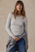 Faherty Featherweight Freestyle Layering Crew in Light Grey Heather — Front view