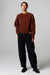 Finisterre - Fisherman Rib Crew Jumper - Cherry Wood - Full Body