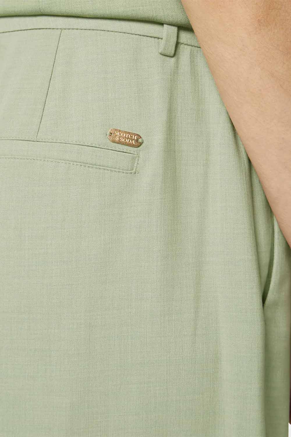 Scotch & Soda - Rose High Rise Pant - Pistachio - Detail