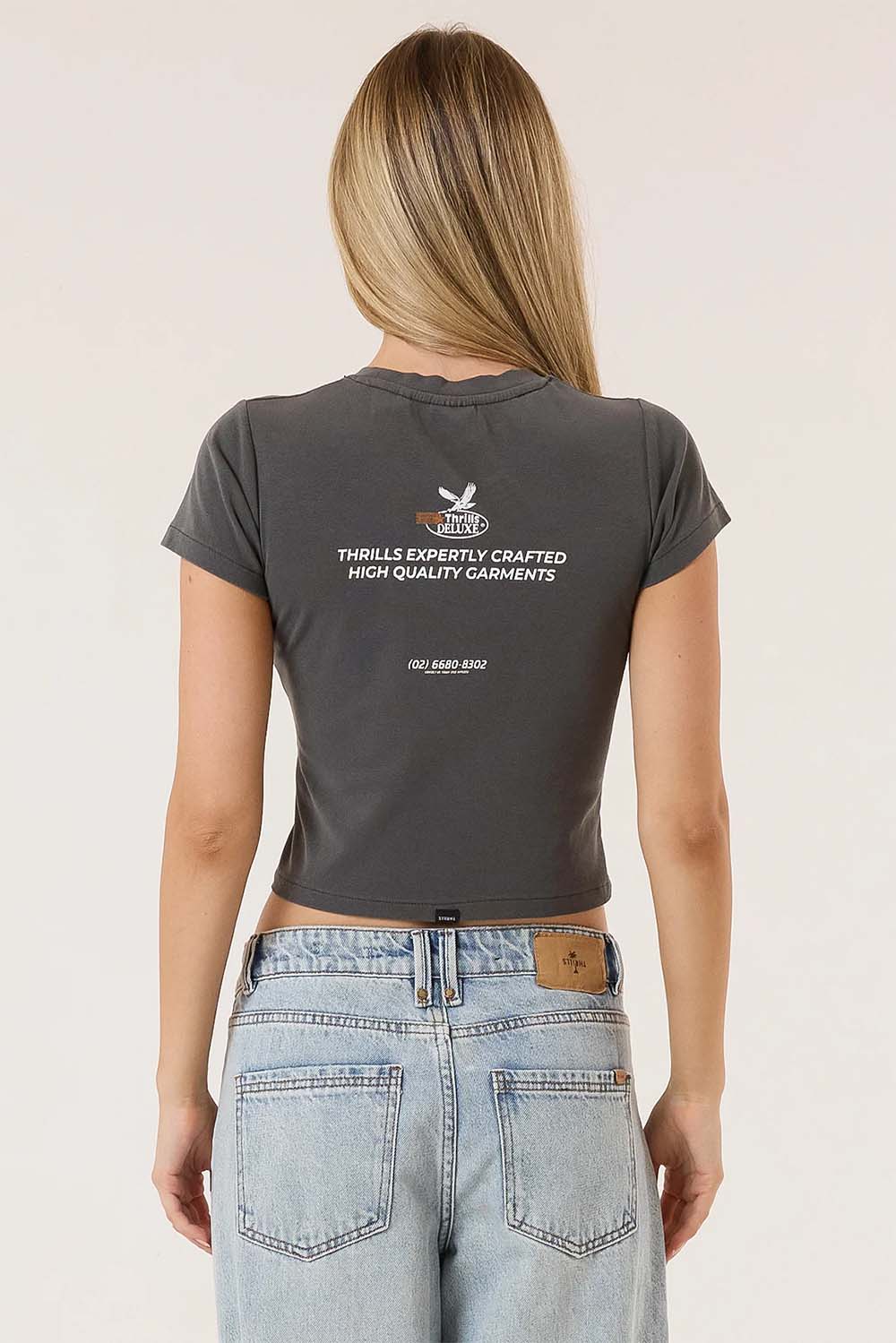 Thrills - Deluxe Mini Tee - Merch Black - Back