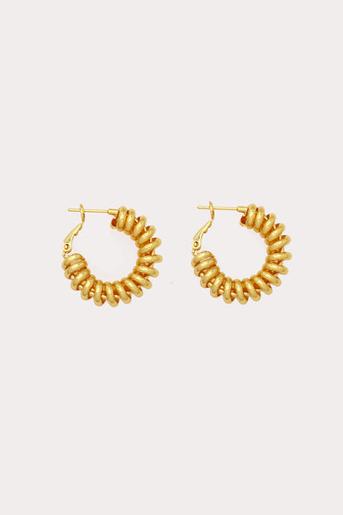 Petit Moments - Cord Hoop Earrings - Gold