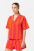 Scotch & Soda - Towelling SS Shirt - Electric Pink/Orange Stripe