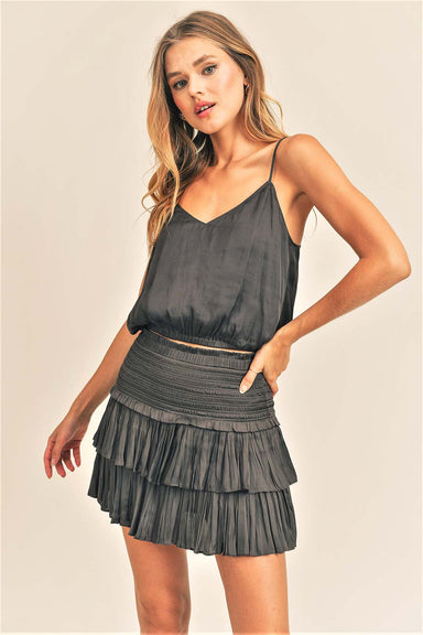 Reset by Jane - Silky Amore Top - Charcoal - Front