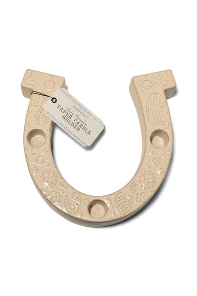 Paddywax - Horseshoe Taper Holder - White