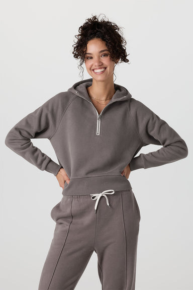 Vuori - Restore Half Zip Hoodie - Chia - Front