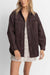 Rhythm - Mono Lake Shacket - Chocolate - Front
