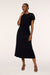 Spanx Draped Tie-Waist Maxi Dress in Very Black — Front view