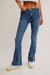 Free People - Level Up Slit Bootcut - Sunburst Blue - Front