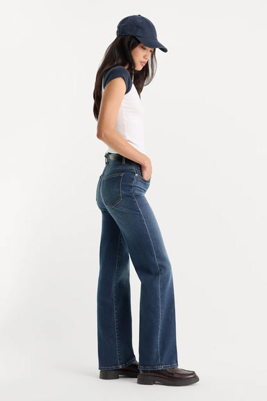 Good American - Soft Tech True Straight Jeans - Lyric - Back