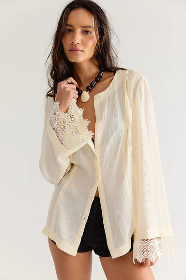 Free People - Donni Blouse - Tofu - Front