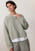 Marine Layer - Cloud 9 Crop Sweatshirt - Shadow - Front