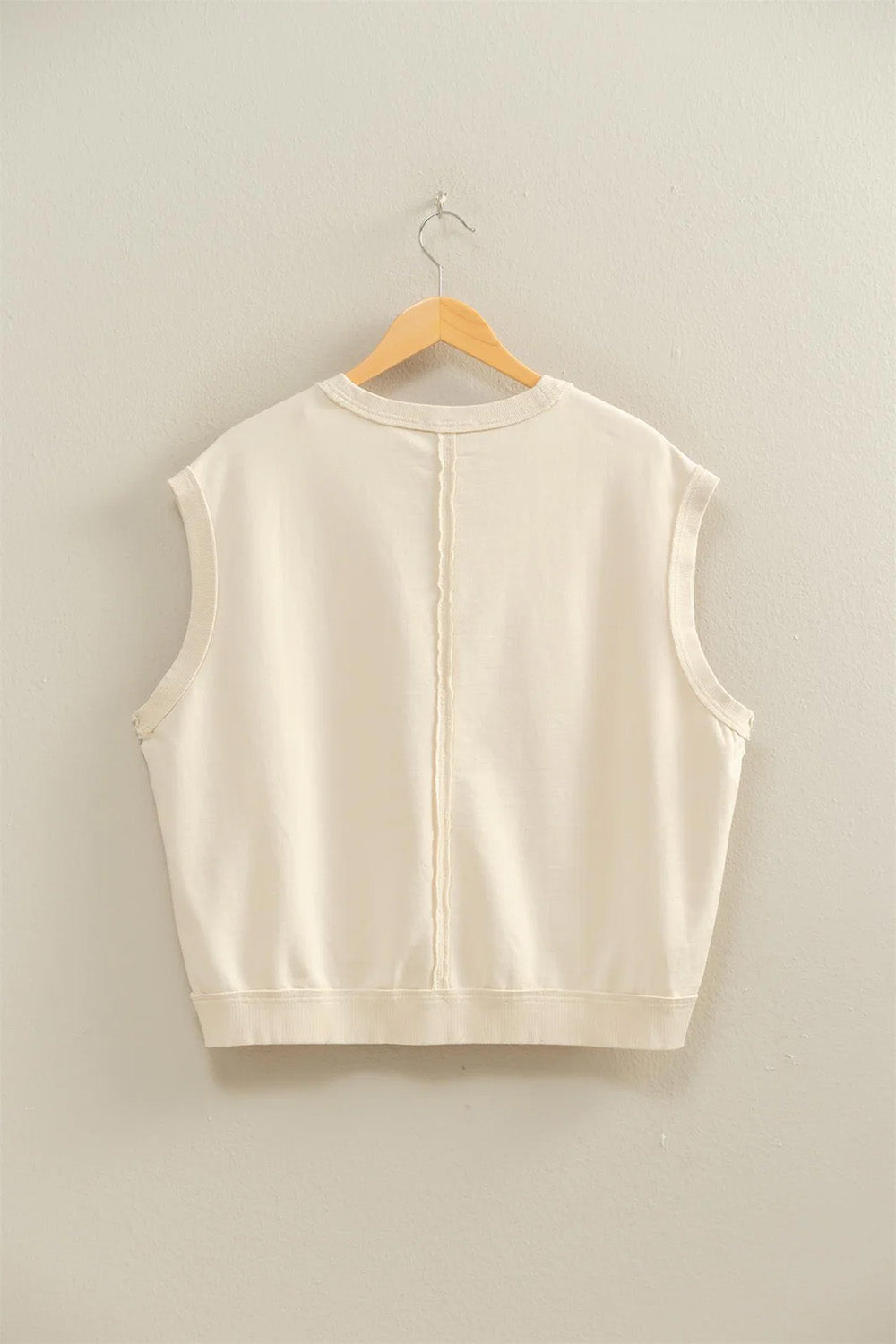 Double Zero - Sleeveless V-Neck Vest - Alpaca