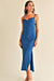 Reset by Jane - Silk Slip Dress - Royal Blue - Front