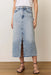 Marine Layer - Fawn Midi Skirt - Medium Wash - Front