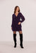 MinkPink - Enya Mini Dress - Purple Sparkle - Front