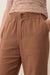 Marine Layer - Elle Crop Pant - Chocolate Malt - Detail