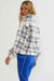 Beach Riot - Leona Plaid Sherpa - Opal Sky - Back