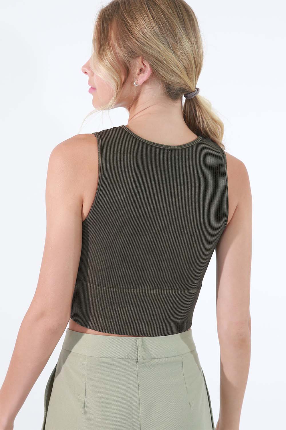 VINTAGE PLUNGE V-NECK CROP TOP