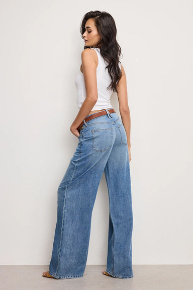 Good American - Weightless Good Standard Ease Jeans - Indigo - Side