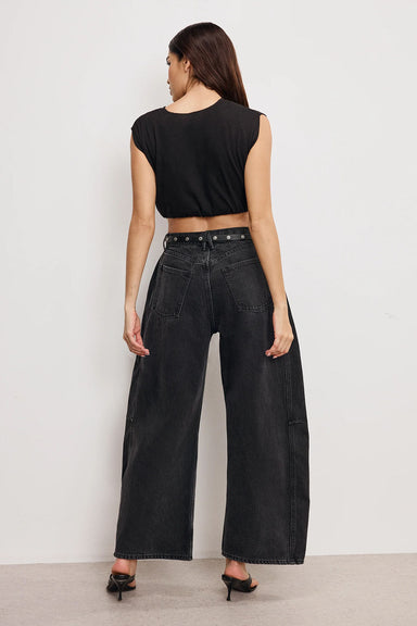 Good American - Good Extreme Barrel Jean - Black - Back