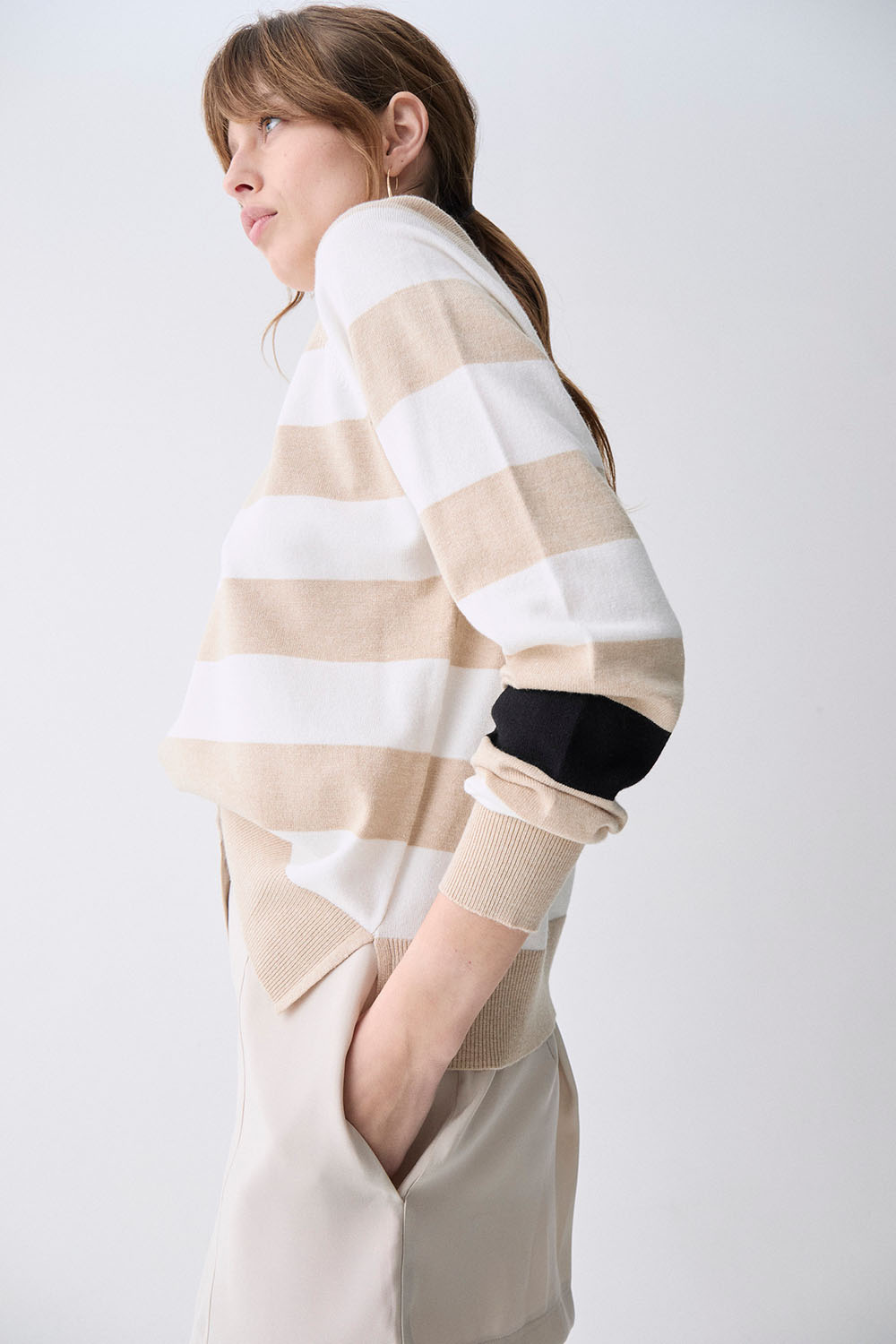 Deluc - Tavira Sweater - Ecru Melange - Side