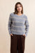 Sadie & Sage - Warm Chai Stripe Sweater - Grey Multi - Front