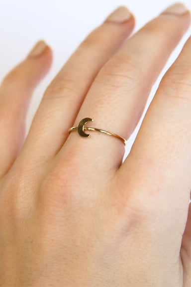 Able - Moon Stacking Ring - Gold