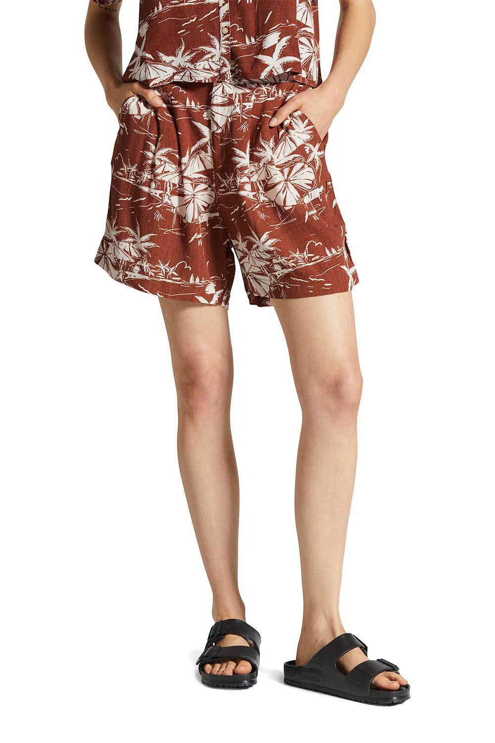 Brixton - Riviera Short - Sepia - Front