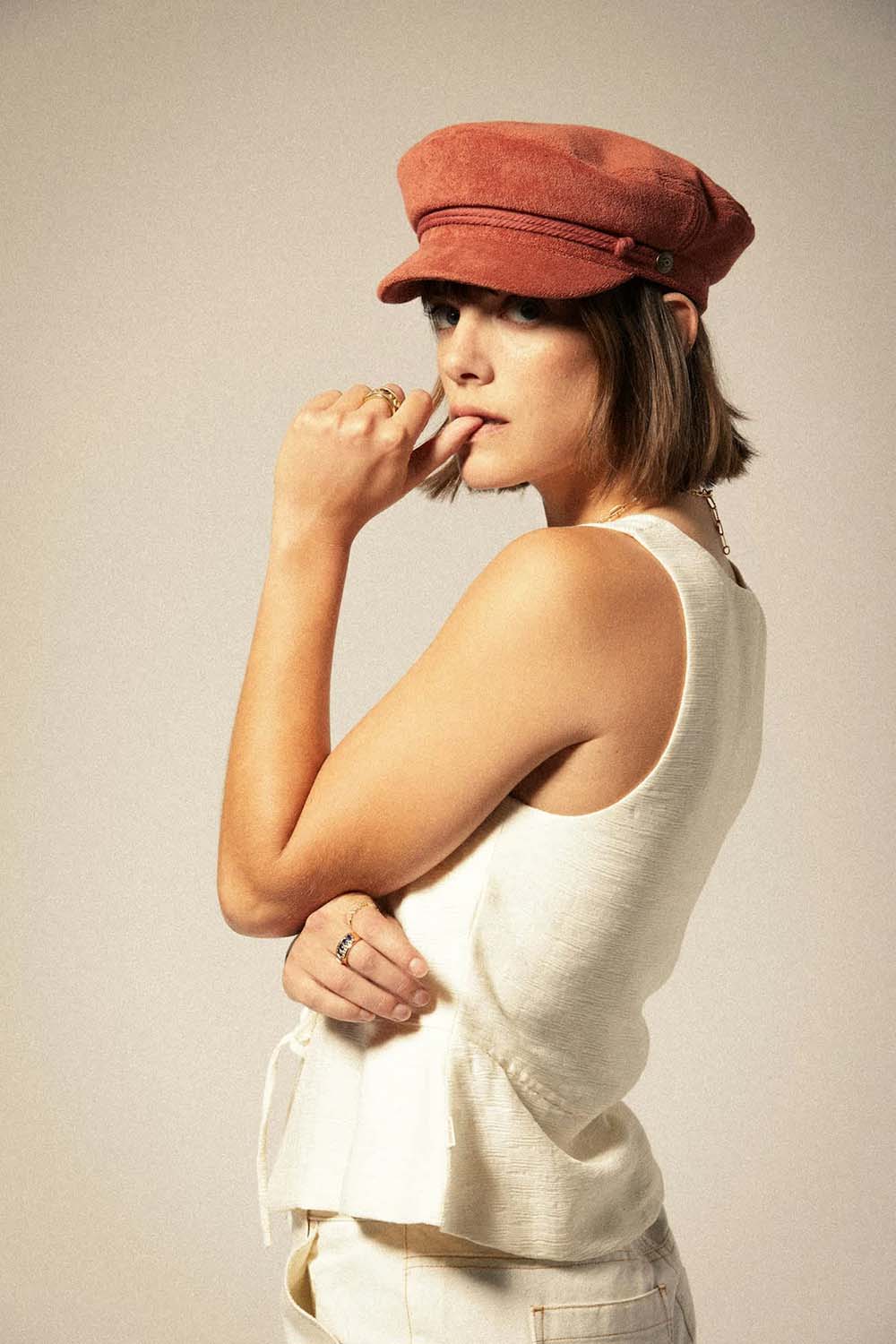 Brixton - Lakeview Top - Off White - Side