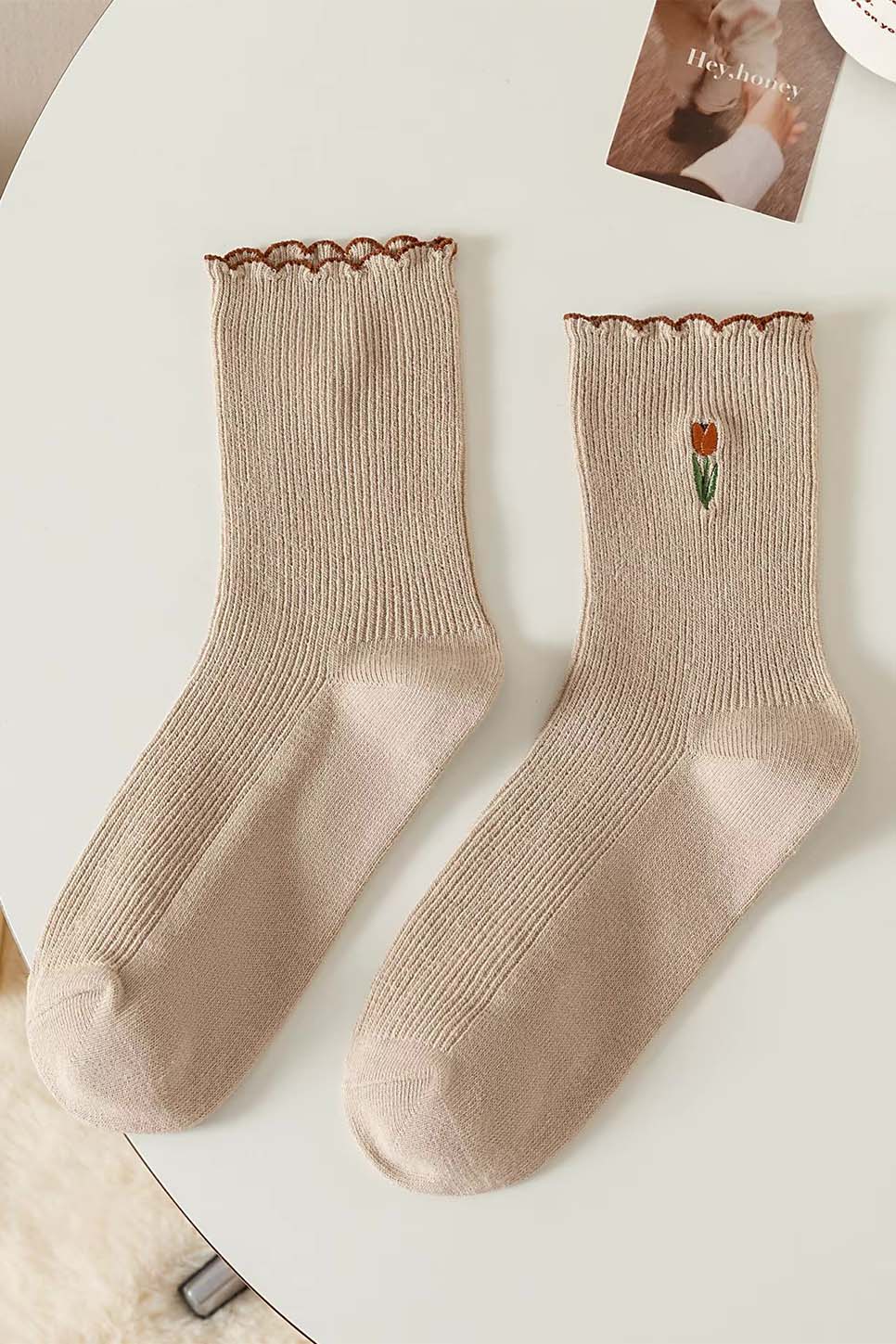 Pearl of the West - Tulip Sock - Beige