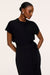 Spanx Draped Tie-Waist Maxi Dress in Very Black — Quarter view