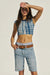 Free People - Double Cross Belt - Cognac - Model
