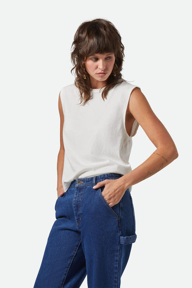 Brixton - Carefree GD Muscle Tank - Off White - Front 