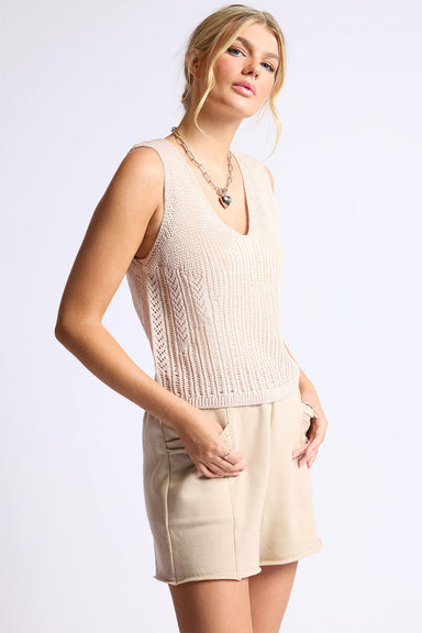 Sage the Label - Simone Sweater Top - Beige - Side