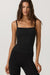 Vuori - Elevation Square Neck Cami - Black Heather - Front