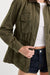 Good American The Field Jacket in Tea Bark — Detail view