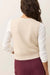 Marine Layer - Robin Textured Sweater Vest - Cream - Back