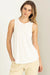 Double Zero - Sleeveless Tank Top - Off White - Front