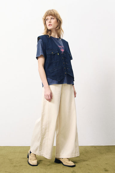 FRNCH - Evy Vest - Bleu Marine - Front