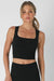 Niki Biki - Clean Line Square Neck Top - Black