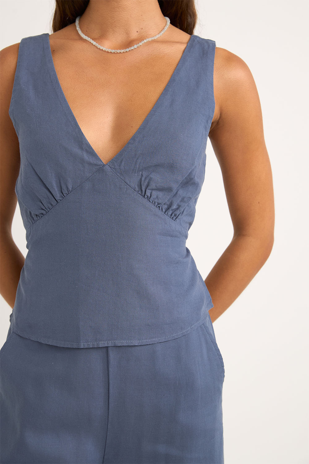 Rhythm - Lucia Top - Blue - Detail