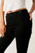 Free People - Level Up Slit Bootcut - Pitch Black - Detail